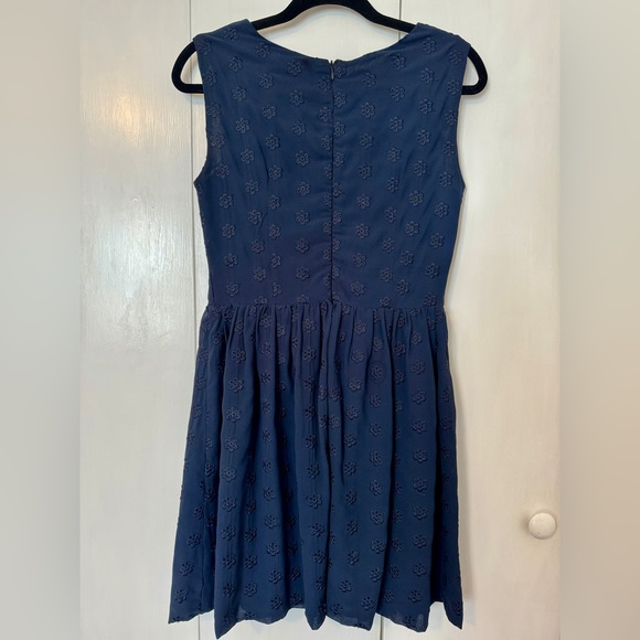 3.1 Phillip Lim Navy Mini Dress w/ Embroidered Flowers - Picture 2 of 7